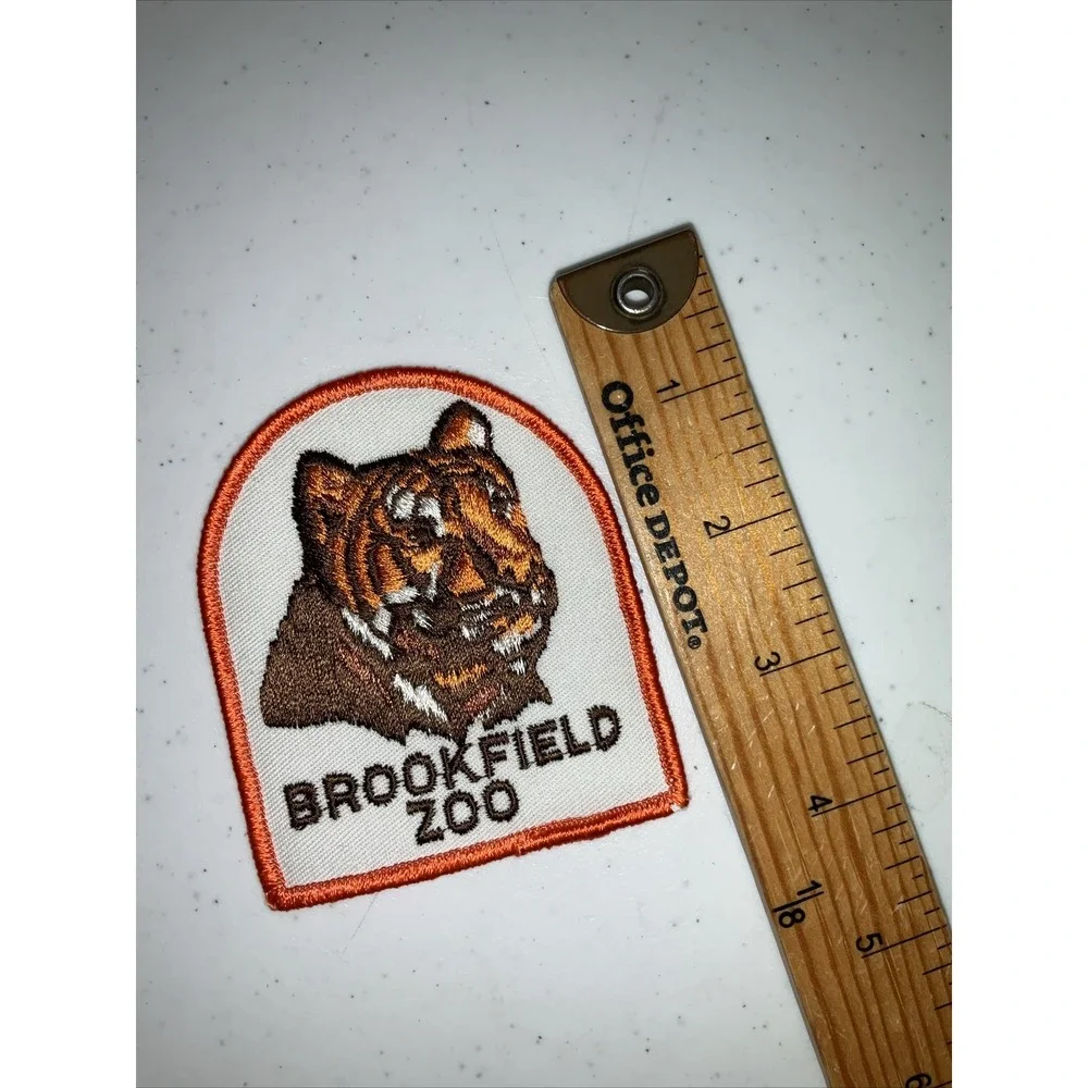 Vintage Brookfield Zoo Chicago Souvenir‎ Hat Embroidered Patch Lot Of 2 Illinois